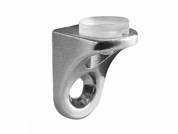 GTV: Полкодержатель для стеклянных полок CGP Крепление на шуруп, с резинкой, хром PP-GL-CGP-01