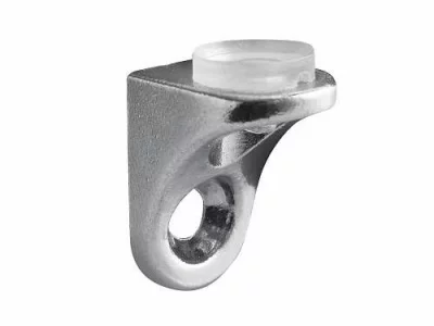 GTV: Полкодержатель для стеклянных полок CGP Крепление на шуруп, с резинкой, хром PP-GL-CGP-01