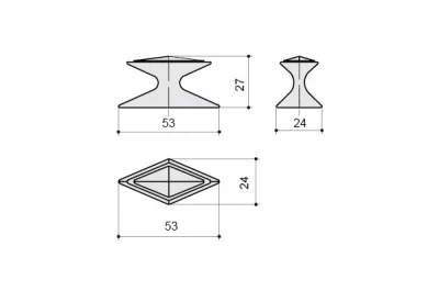 Ручка-кнопка, отделка бронза