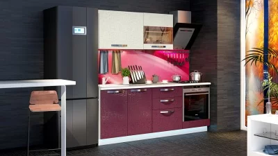 Кухонный гарнитур длиной - 210 см (со шкафом НБ)