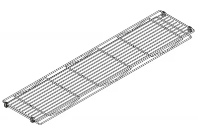 Сетчатая полка в базу 1200, отделка хром