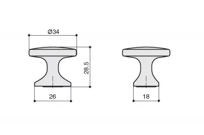 Ручка-кнопка, отделка железо античное