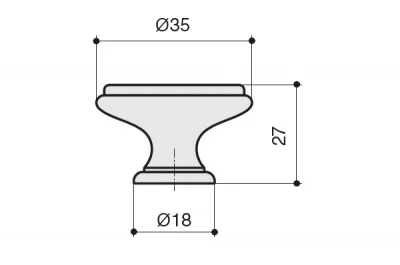 Ручка-кнопка, отделка бронза античная &quot;Флоренция&quot; + керамика: P77.Y01.G4.MD1G
