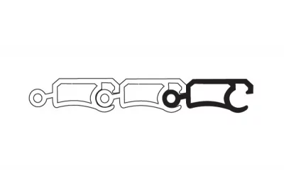 Профиль-шторка, цвет Хром Глянец, L=2.50м