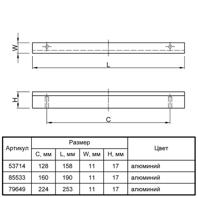 Gamet: Ручка металлическая модерн - UA02-0128-A0C00