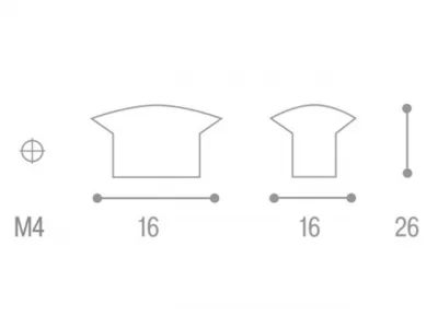 Siro: Ручка металлическая модерн - 1499-16ZN1-