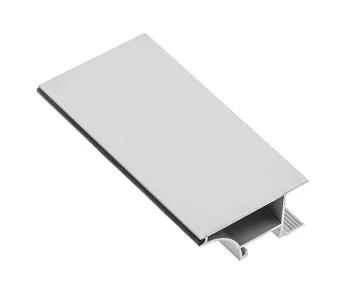 GTV: Алюминиевый профиль GLAX для торца полки, ДСП 18мм, для светодиодной ленты (цена за 2 метра) PA-GLAXWN-AL