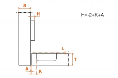 Петля 110" вкладная с обратной пружиной