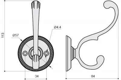 Вешалка, отделка серебро старое Вешалка, отделка серебро старое