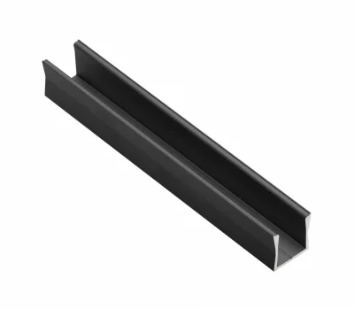 GTV: Алюминиевый профиль GLAX MINI накладной, высокий (цена за 2 метра), ЧЕРНЫЙ МАТ.: PA-GLAXMNKW-AL-20M