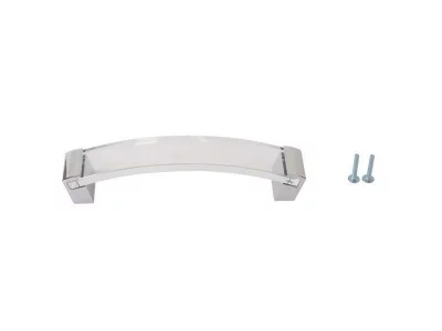 Ручка-скоба 160мм, стекло+металл, хром