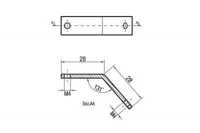 Угол 135&quot; соединительный + 2 винта, отделка цинк
