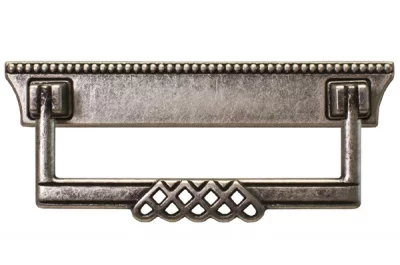 Ручка-скоба 96мм, отделка серебро старое