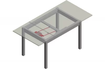 Механизм для вставки стола (поворотный), отделка цинк