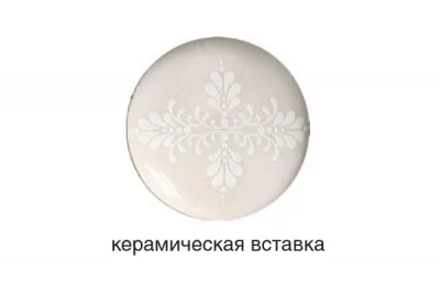 Ручка-кнопка, отделка бронза античная &quot;Флоренция&quot; + керамика