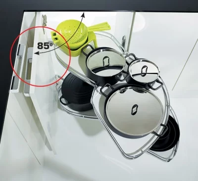 Kessebohmer: «ЛеМанс», левый, 4 полки, для ширины фасадов 600 мм Kessebohmer: «ЛеМанс», левый, 4 полки, для ширины фасадов 600 мм