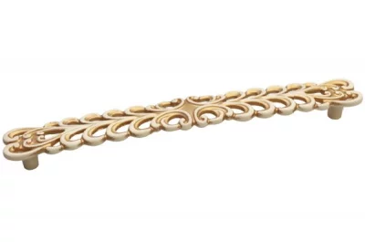 Ручка-скоба 192мм, отделка золото винтаж