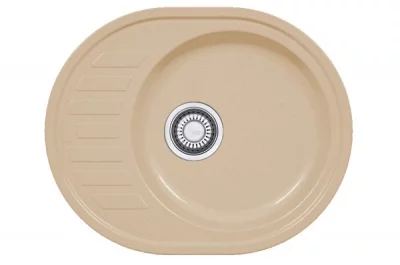 Мойка ROG 611C, фрагранит бежевый, вентиль 3 1/2&quot; в комплекте