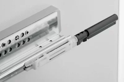 Сетка в базу 200 выдвижная с доводчиком, отделка хром