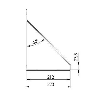 GTV: Полкодержатель GINO, 300x200 мм, черный матовый: PP-GINO-20M