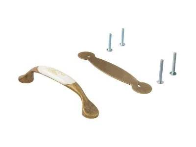 Ручка-скоба FIRMAX, металл+керамика, бронза