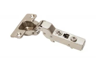 Петля 110 полунакладная с доводчиком, 52мм, Clip-on (cam), отделка никель