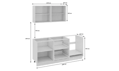 Кухонный гарнитур длиной - 180 см (со шкафом НБ)