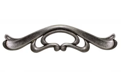 Ручка-скоба 128мм, отделка старое серебро с блеском