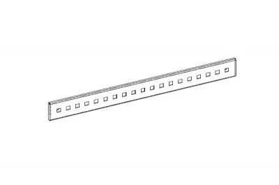 Рейлинг перфорированный l.1200мм, отделка белый бархат (матовый)
