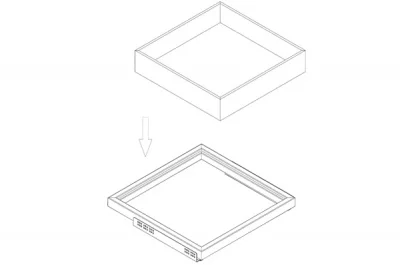Ящик Н=100, для рамки в базу 830, арабика
