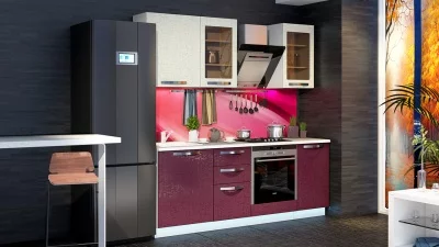 Кухонный гарнитур длиной - 210 см (со шкафом НБ) Кухонный гарнитур длиной - 210 см (со шкафом НБ)