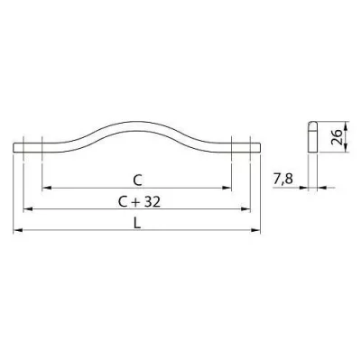 GTV: Ручка VITO 288 мм, черный матовый: UZ-VITO-288-20M
