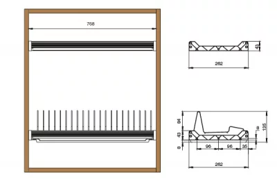 01. Vibo Сушка двухуровневая 800 для 16ДСП