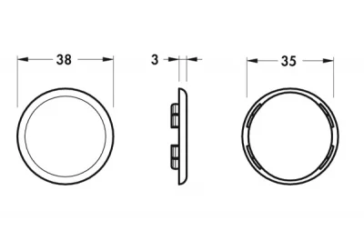 Заглушка d.35мм для подвески арт.816, коричневая