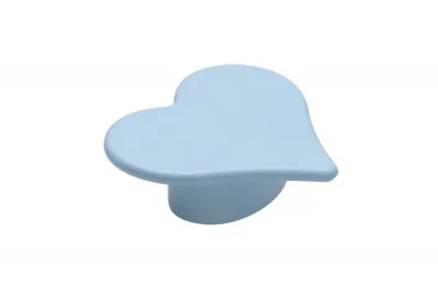 Ручка-кнопка 32 мм, 68*60, отделка голубая