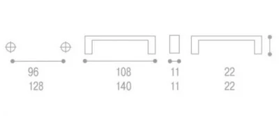 Giusti: Ручка металлическая модерн - WMN.187.128.0001