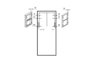 Расширитель 20 мм для лифта SE08, отделка коричневая
