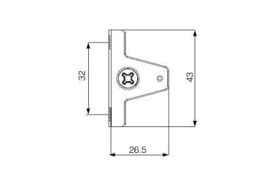 Комплект креплений к фасаду, под шуруп, отделка серая