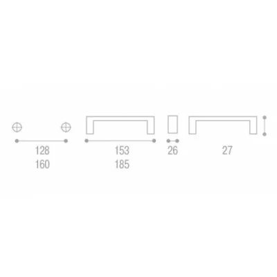 Giusti: Ручка металлическая со вставкой - WMN.703.128.MTA8
