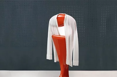 Вешалка напольная PISOLO, отделка оранжевая