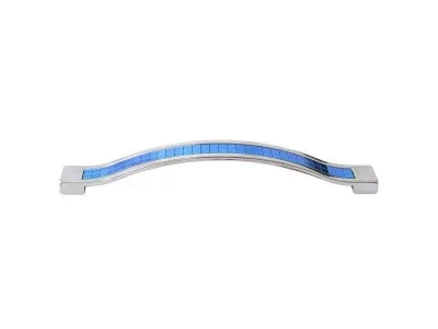 Ручка скоба со вставкой Mico 461, 160 мм, 11 хамелеон сине-зеленый