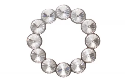 Ручка-скоба 64мм, отделка хром глянец + горный хрусталь