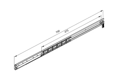 Механизм раздвижения стола Topslide, 700 мм, со стопором
