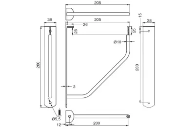 Менсолодержатель алюминиевый