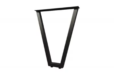 Опора для стола V-образная Лиссабон l.560, h.720, отделка черный бархат (матовый)