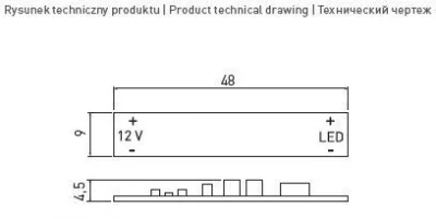 GTV: Микровыключатель для профилей GLAX, max. 60W, 12V AE-WLPR-60