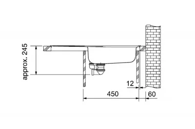 Мойка ROG 611C, фрагранит бежевый, вентиль 3 1/2&quot; в комплекте