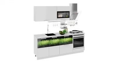 Кухонный гарнитур длиной - 210 см (со шкафом НБ) Кухонный гарнитур длиной - 210 см (со шкафом НБ)