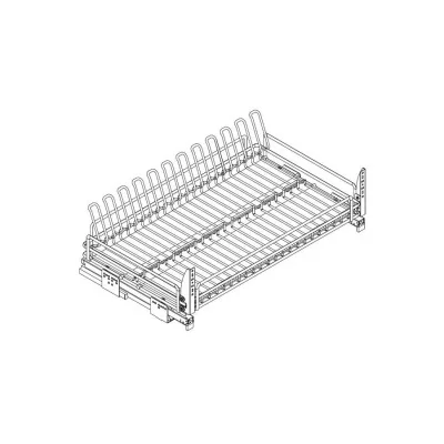 Ellite Сушка выдвижная в нижнюю базу 900, с доводчиком, отделка орион серый