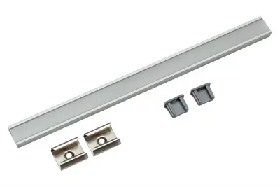Комплект LED профиля 1506 L=1000мм, с матовым рассеивателем, заглушками 2 шт, крепежом 2 шт, накладной: КIТ1 012.1506.1000.04